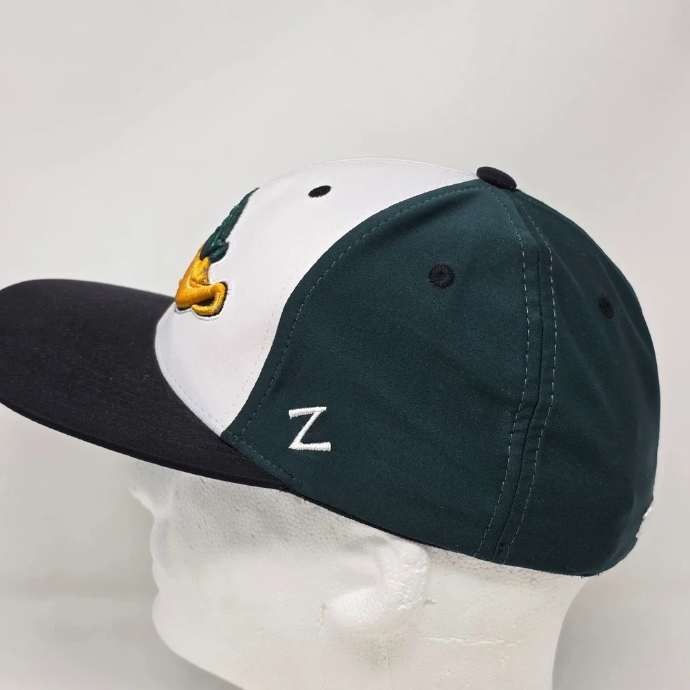 Zephyr Z-Fit Size Small Texas Patch Ducks‎ Hat Cap Green/White Embroidered Logo